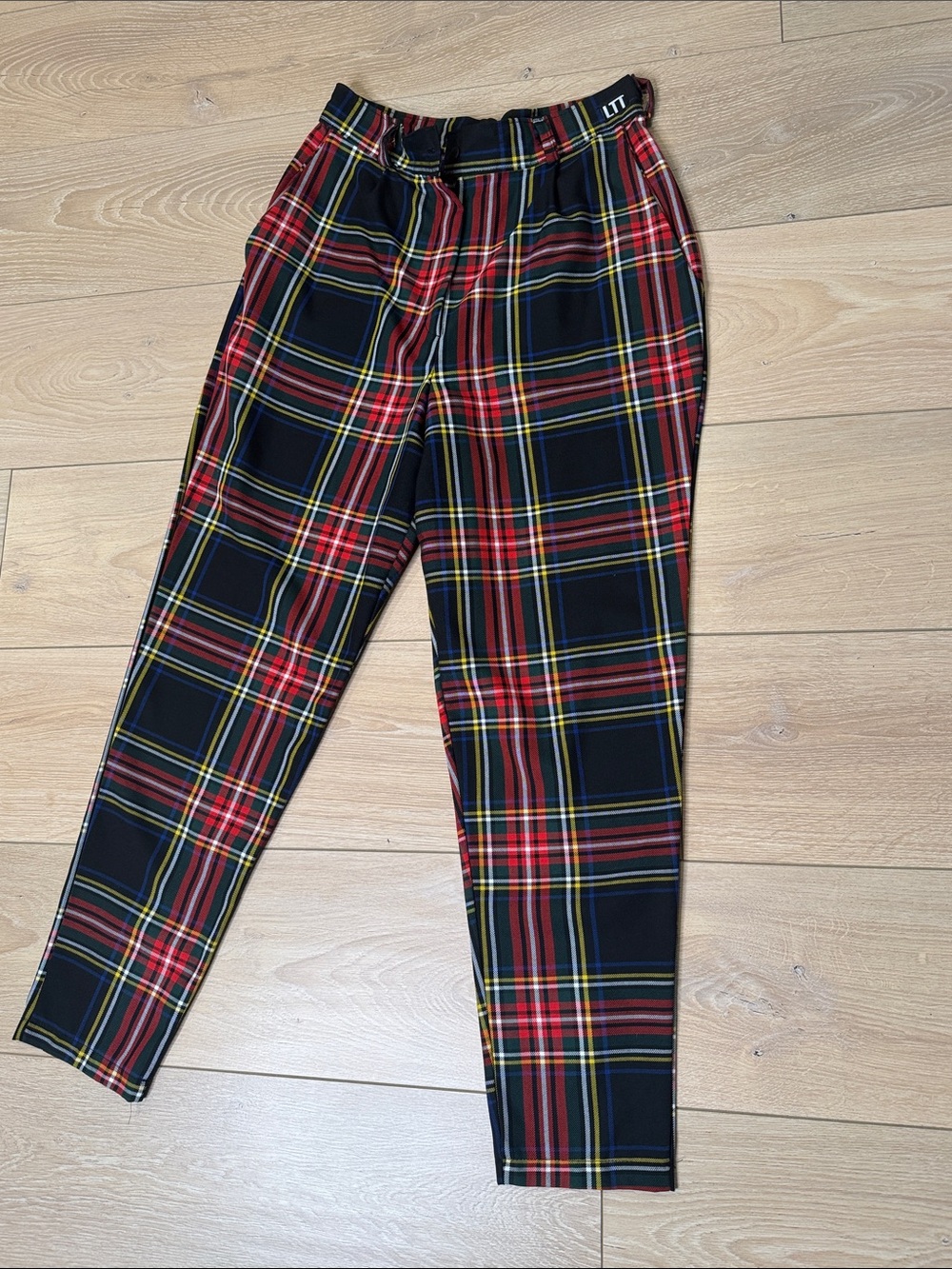 LTT Women’s Black Red Tartan Plaid Pants